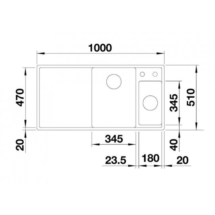 Zlew konglomeratowy + Sitz szaklana AXIA III 5 S Blanco Silgranit InFino 470x915 mm kawowy- sanitbuy.pl