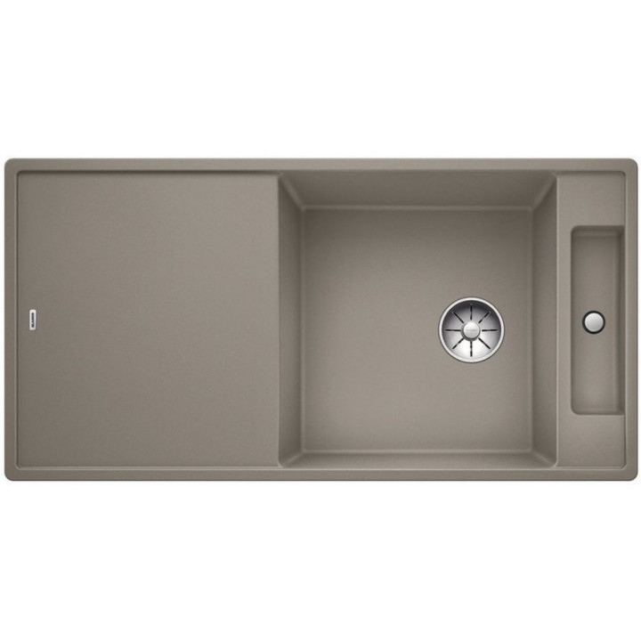 Zlew konglomeratowy + Sitz Glas- AXIA III XL 6 S Blanco Silgranit rechts komora 1000x470mm szampan- sanitbuy.pl