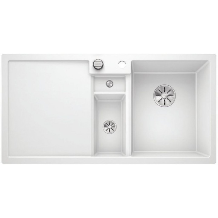 Zlew konglomeratowy COLLECTIS 6 S InFino Blanco Silgranit 1000x510mm komora rechts mit Stöpsel perłowoszary- sanitbuy.pl