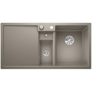Zlew konglomeratowy COLLECTIS 6 S InFino Blanco Silgranit 1000x510mm komora rechts mit Stöpsel szampan- sanitbuy.pl