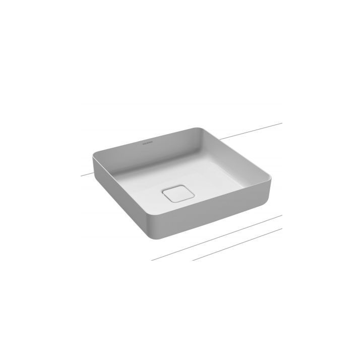 Waschtisch Kaldewei Miena Aufsatz Stahl 40x40cm, weiß- sanitbuy.pl