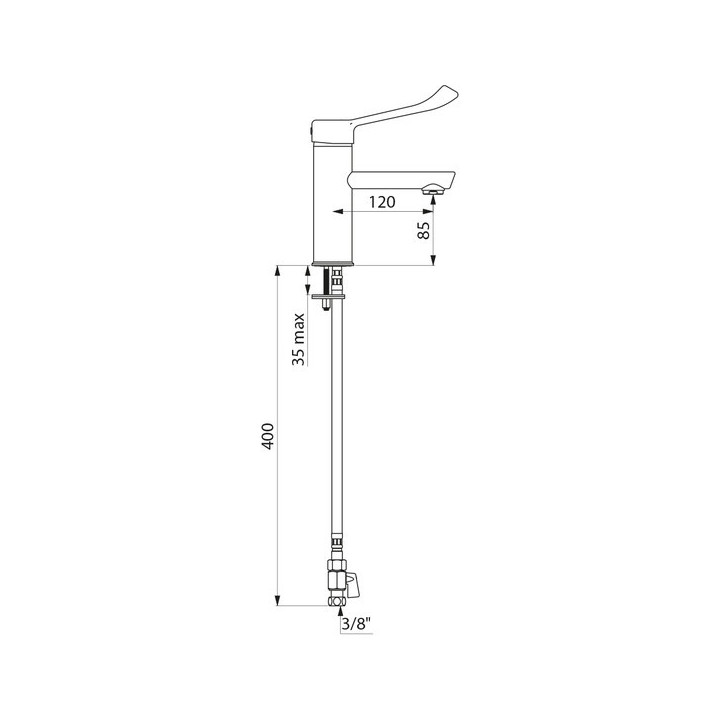 Armatur für den Waschtisch z regulatorem ciśnienia SECURITHERM EP BIOCLIP Chrom- sanitbuy.pl