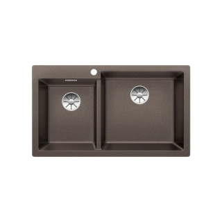 Blanco Pleon 9 Zlewozmywak granitowy Silgranit PuraDur dwukomorowy 86x50 cm ohne automatischen Stöpsel, muszkat- sanitbuy.pl