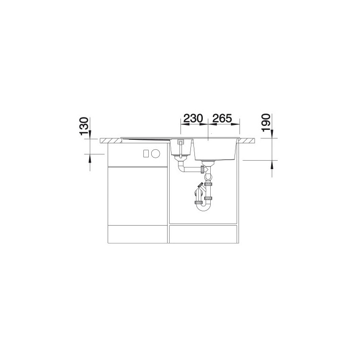 Zlewozmywak Zum einbau 100x50 cm Blanco METRA 6 S, bez akcesoriów, perłowoszary- sanitbuy.pl