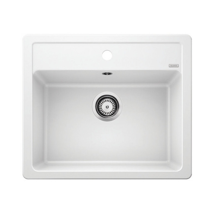 Blanco Legra 6 Siligranit zlewozmywak zum Einbau 58,5x50cm ohne automatischen Stöpsel,  alumetalik- sanitbuy.pl