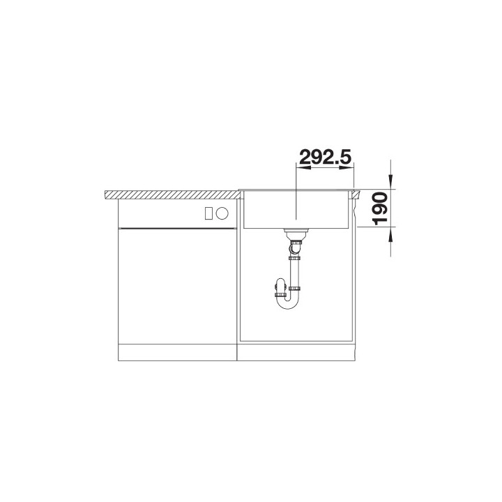Zlewozmywak Zum einbau 61,5x51 cm Blanco DALAGO 6, antacyt- sanitbuy.pl
