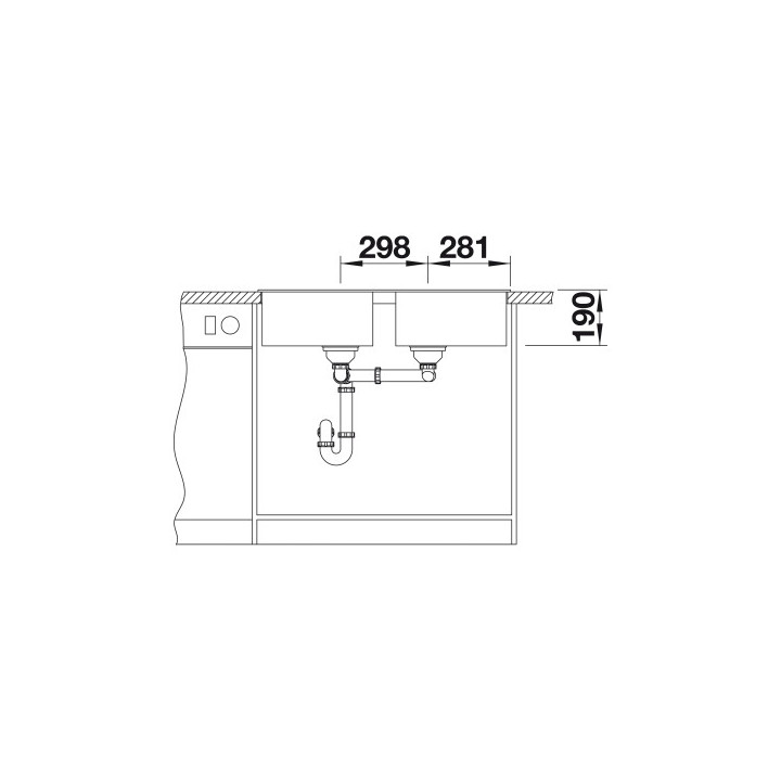 Blanco ZIA 9 Siligranit PuraDur ohne automatischen Stöpsel 86x50cm 2 komorowy, antracyt- sanitbuy.pl