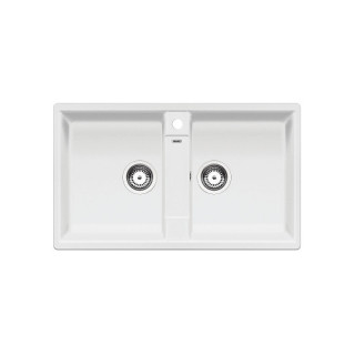 Blanco ZIA 9 Siligranit PuraDur ohne automatischen Stöpsel 86x50cm 2 komorowy, perłowoszary- sanitbuy.pl