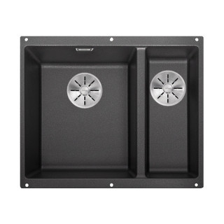 Zlewozmywak Blanco Subline 340/160-U Siligranit PuraDur 55,5x40cm LEWY ohne automatischen Stöpsel, antracyt- sanitbuy.pl