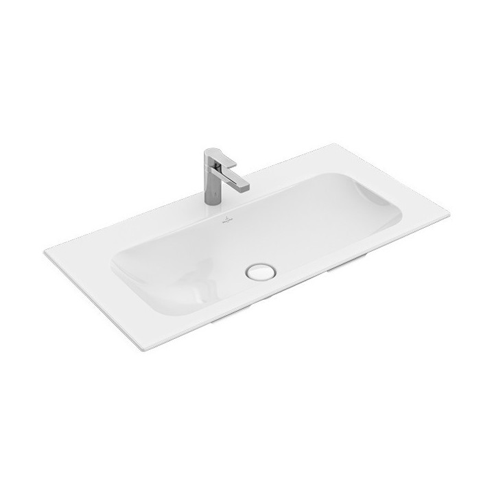 Waschtisch mit unterschrank Villeroy&Boch Finion, rechteckig, 100x50, Weiss Alpin CeramicPlus