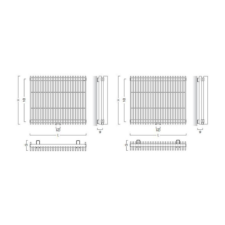 Grzejnik Instal-Projekt Afro New 161,4 x 40 cm - weiß