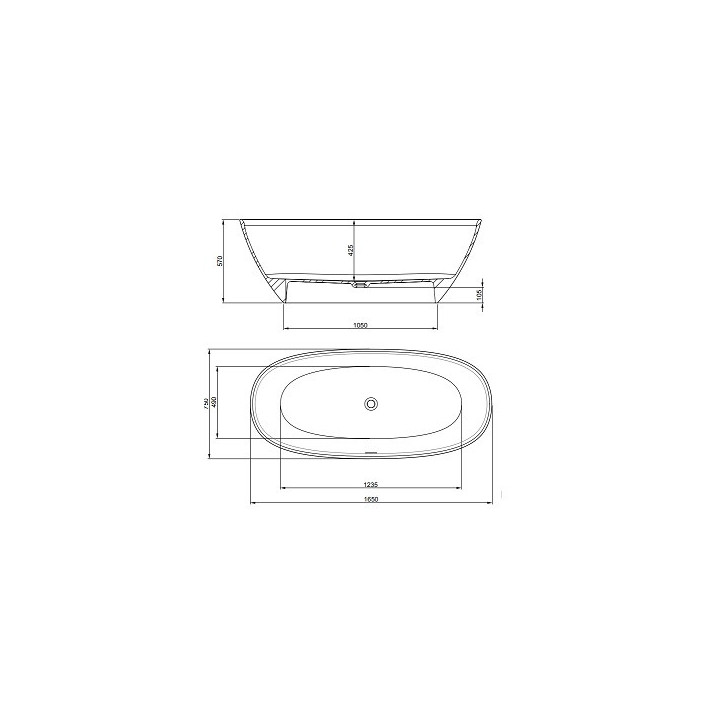  Badewanne freistehend kompozytowa Roca Ariane 165x75, weiß 