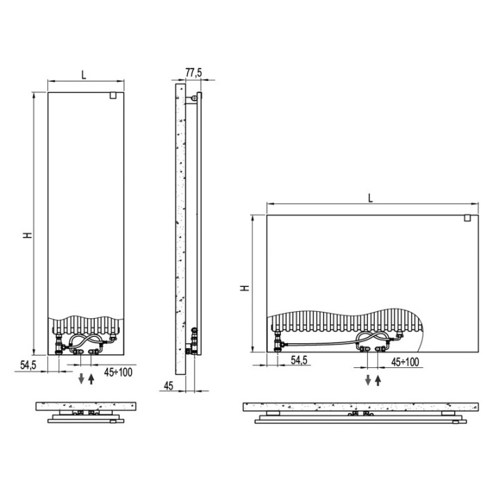 Grzejnik Irsap Tratto 120x45 cm - Farbe der Serie Special- sanitbuy.pl
