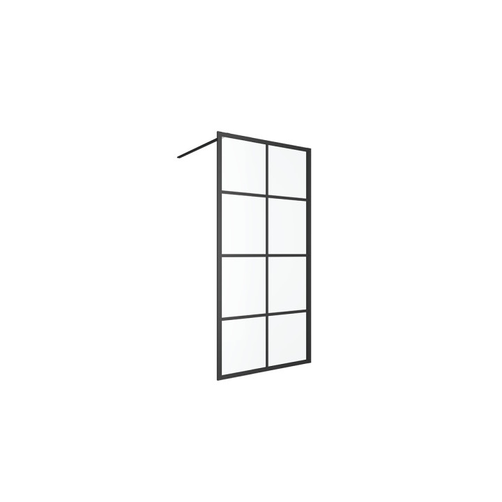Fabrika Wand Walk In Excellent 100x200 cm, schwarz