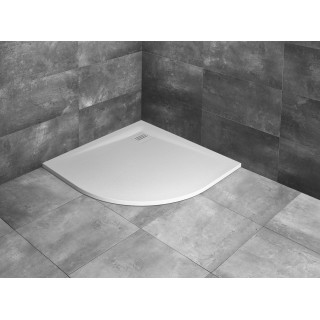 Duschwanne Radaway Kyntos A, halbrund, 90x90, Konglomerat, weiß