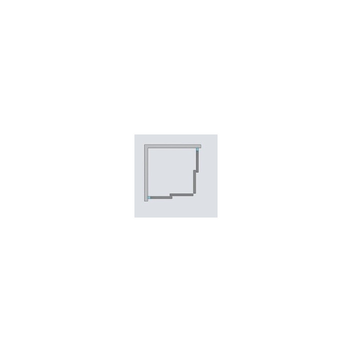 Duschkabine Glas transparent Chrom 80x80cm Radaway Idea KDD- sanitbuy.pl