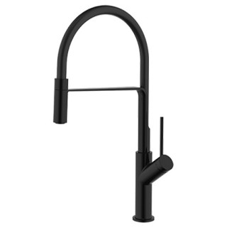 Spültischarmattur Omnires Vita obrotowa Auslauf, wyciągany Dusche, schwarz matt