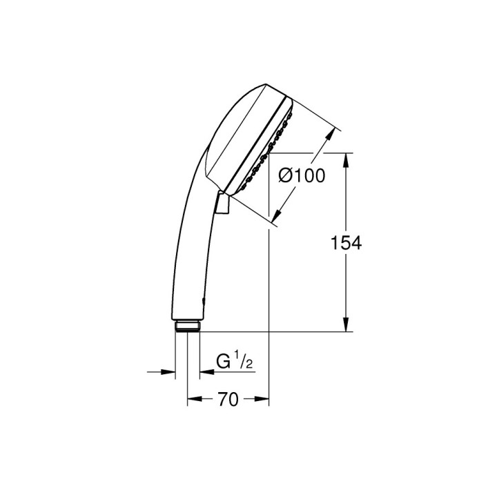 Handbrause Grohe Tempesta Cosmopolitan 100 mm, 2-Funktions-, Chrom