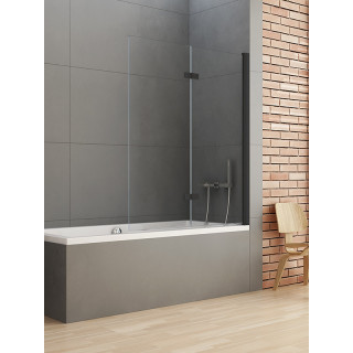 Parawan nawannowy New Trendy New Soleo Black 100x140 cm, prawy, 2-teilig, Glas transparent
