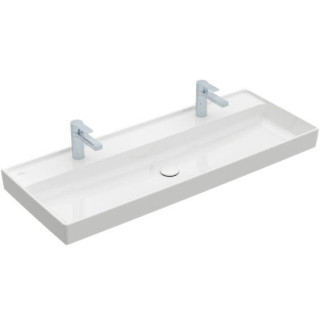 Waschtisch mit unterschrank doppelt Villeroy&Boch Collaro, 130x47cm, z Überlauf, weiß