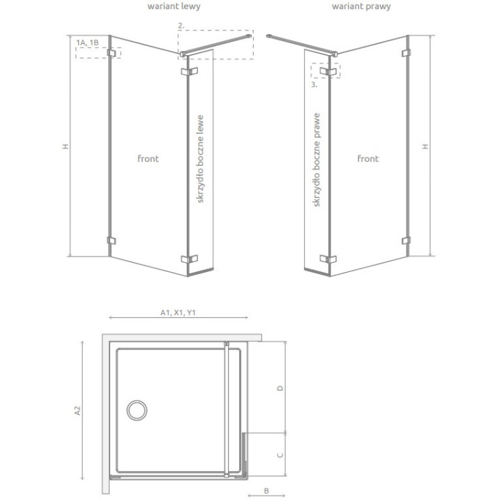 Duschwand Radaway Arta Walk-in 80, przejrzysta, 80x200cm