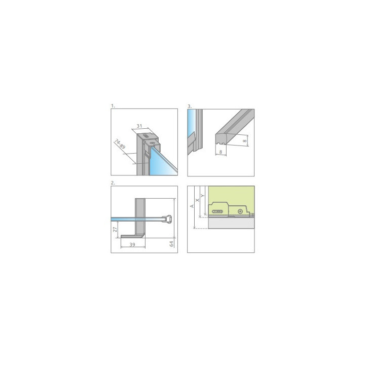 Duschwand Radaway Arta Walk-in 80, przejrzysta, 80x200cm