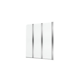 Parawan nawannowy Excellent Axel Fliper 120x140 cm składany 3-częściowy prawy, profile Chrom Glas transparent