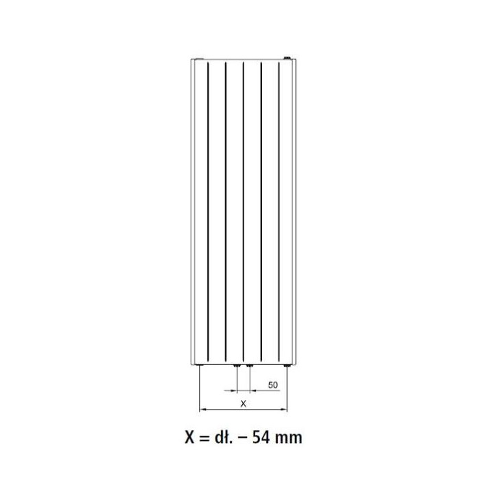 Grzejnik Kermi Verteo Plan typ 22, 160 x 50 cm - weiß