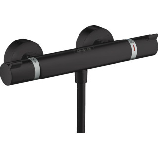 Badewannen- Armattur thermostatisch Hansgrohe Ecostat Comfort, Aufputz, 2 Empfänger, schwarz matt