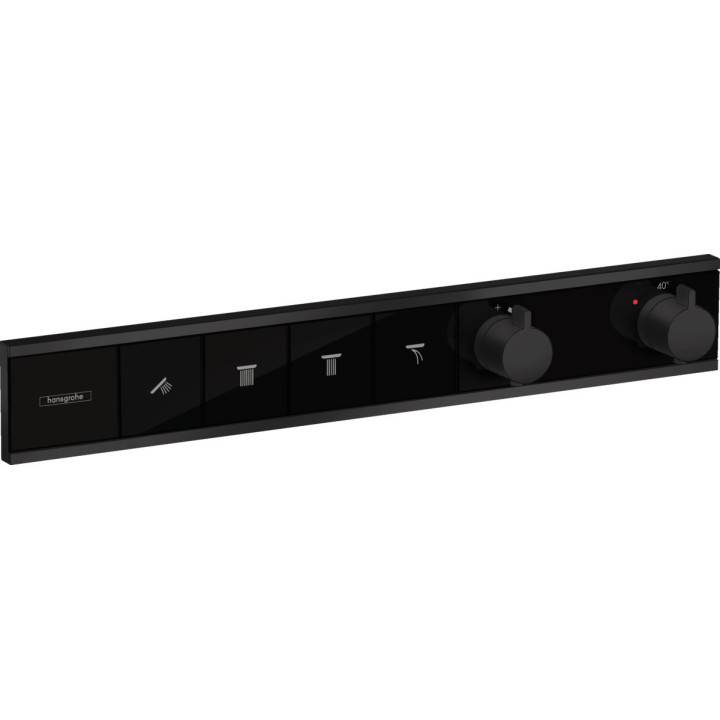 Armattur thermostatisch Hansgrohe RainSelect, Unterputz, 2 Empfänger, schwarz matt