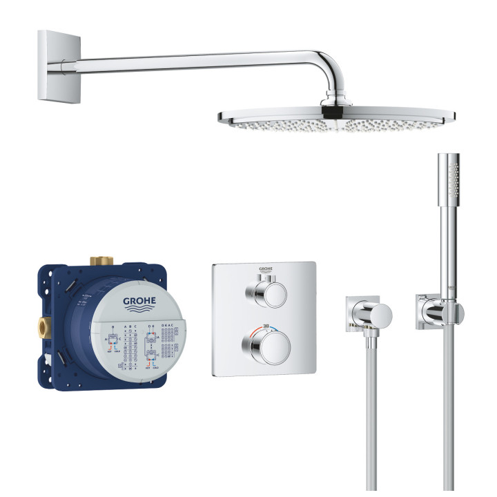 Dusch-set Grohe Tempesta 210, Unterputz, Armatur thermostatisch, Chrom