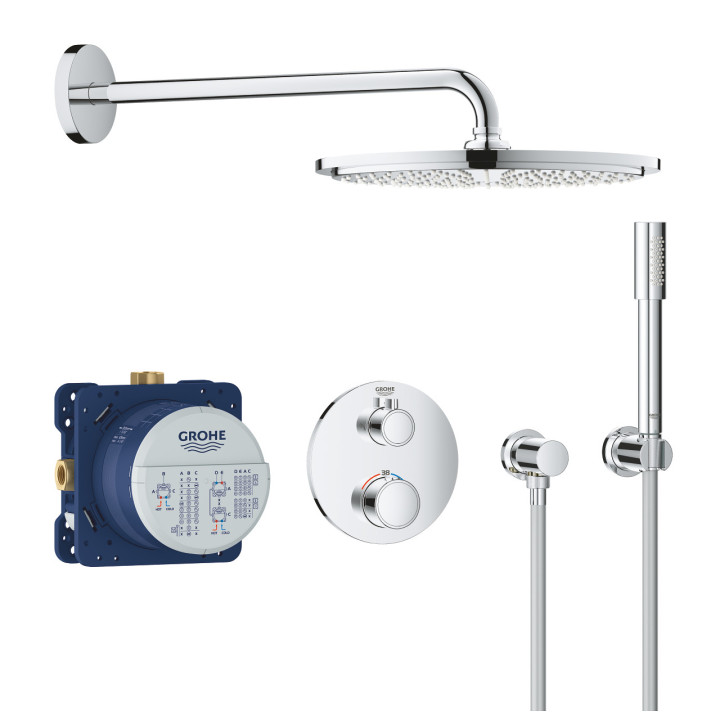 Dusch-set Grohe Tempesta 210, Unterputz, Armatur thermostatisch, Chrom