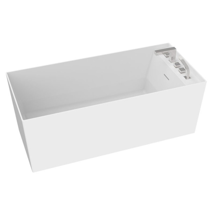 Badewanne freistehend Marmorin Tantium 1550x700x600 mm z Überlauf zintegrowanym weiß