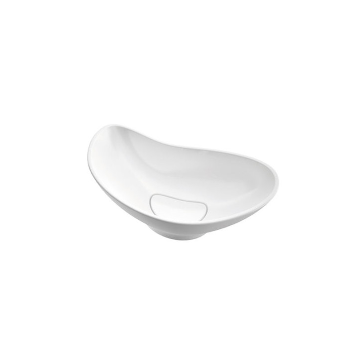 Aufsatzwaschtisch Marmorin Tallasa, 466x277x152 mm ohne Hahnloch, ohne Überlauf weiß 