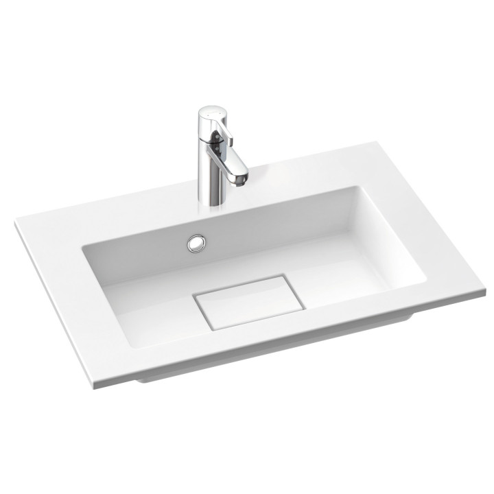 Waschtisch mit unterschrank/Einbau- Marmorin Lira 50, 502x390x117 mm weiß 
