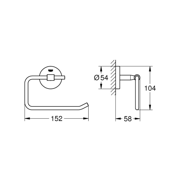 Papierhalter Grohe Baucosmopolitan, Chrom