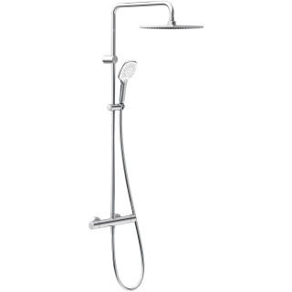 Dusch-set Oltens Atran (S) mit Armatur termostatyczną, quadratisch Kopfbrause, Chrom