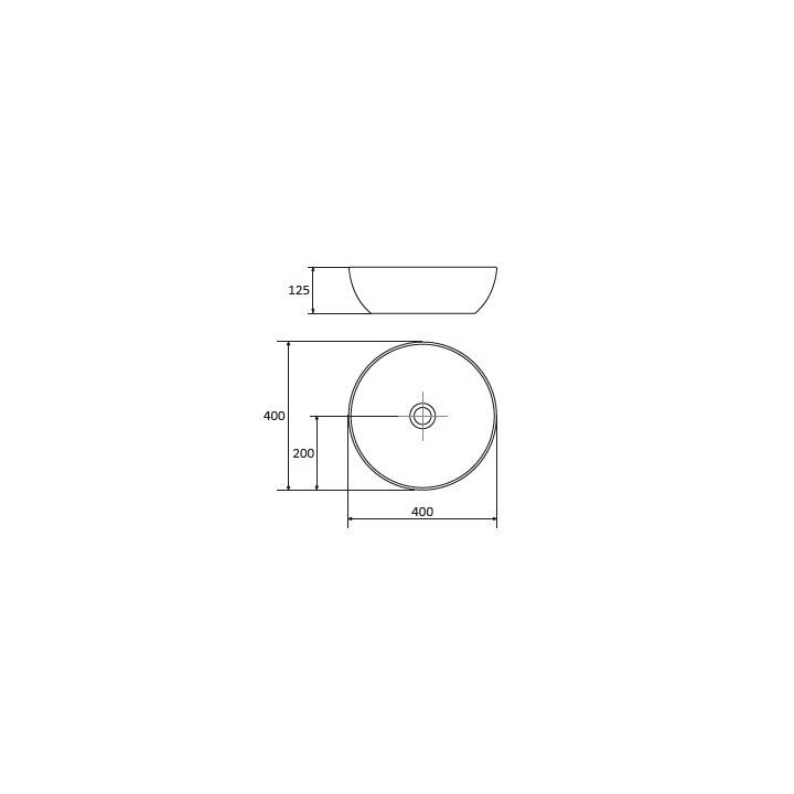 Waschtisch Ravak UNI 400 B Slim, 40 cm - weiß