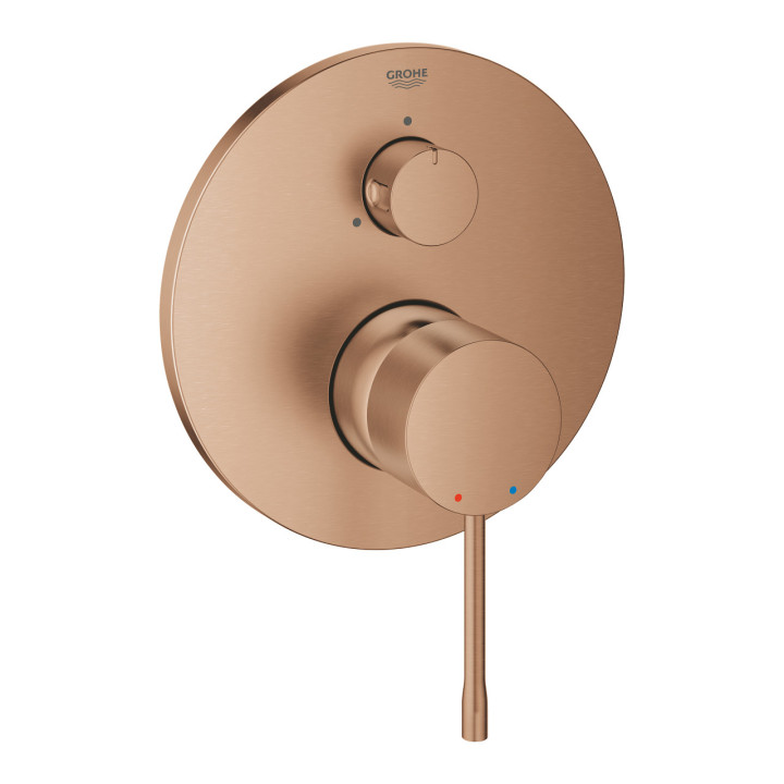 Armatur für die Wanne und die Brause Grohe Essence zur Wandmontage, Einhebel- 3-Empfänger - brushed warm sunset