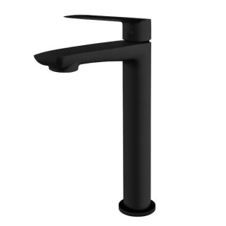 Waschtischarmattur Vedo Desso Nero, stehend, Höhe 285mm, korek klik-klak, schwarz matt
