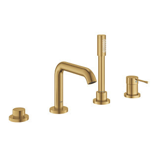 Wannenbatterie Grohe Essence, mit 4 Anschlüssen, wys. 251 mm - brushed cool sunrise
