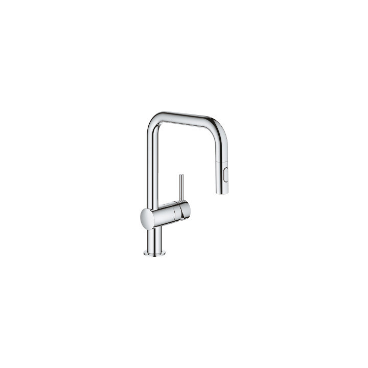 Einhebel- Küchenarmatur mit herausziehbarem Auslauf Grohe Minta, DN 15 - Chrom