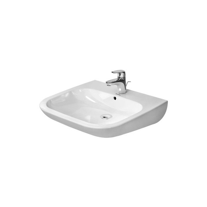 Waschtisch zur Wandmontage Duravit D-Code Med, 65x50cm, otwór pod baterię, ohne Überlauf, weiß