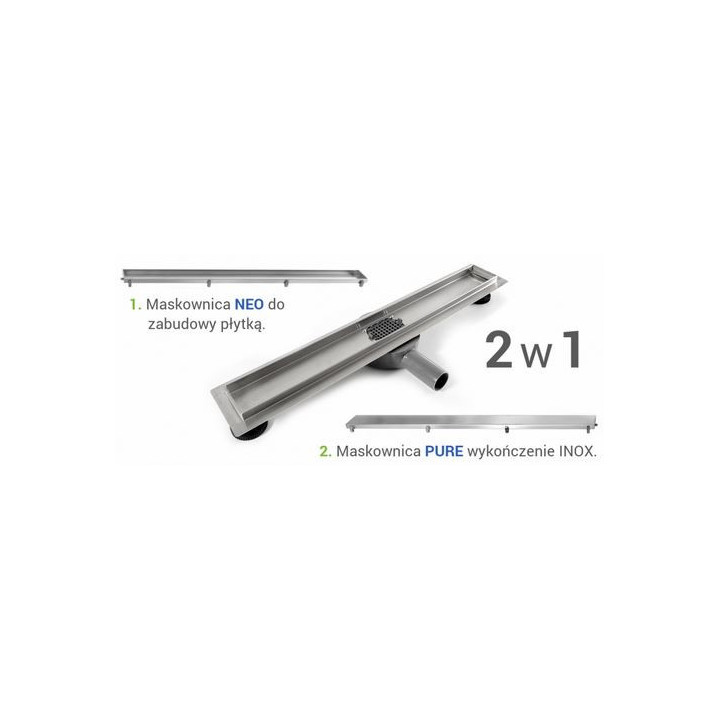 Rea Neo&Pure PRO Ablaufrinne 70 cm mit Flansch