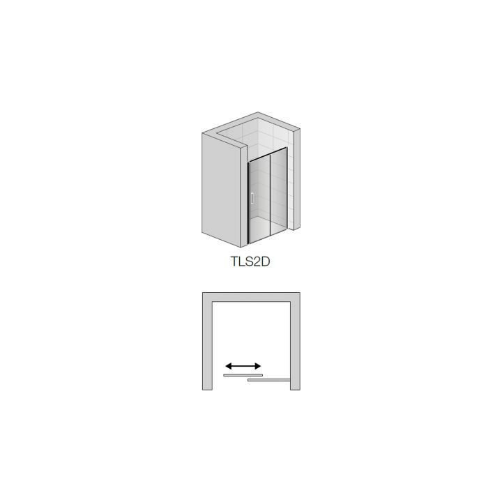Tür Dusch- für die Nische SanSwiss Top-Line S Black, rozsuwane, 160cm, rechts, schwarz profil
