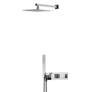 Dusch-set Bruma Adamastor, Unterputz, Kopfbrause 250x250mm mit Arm ściennym 350mm, Handbrause 1-Funktions-, Chrom