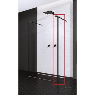 Wand Walk-In Radaway Modo New Black II 70, 68.5-69.5x200cm, czarne, Glas transparent