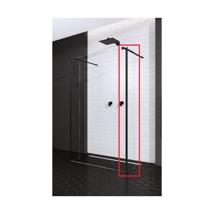 Wand Walk-In Radaway Modo New Black II 70, 68.5-69.5x200cm, czarne, Glas transparent