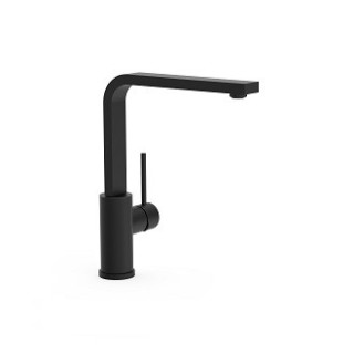Waschtischarmattur stehend mit Drehauslauf Top Tres Colors - schwarz matt