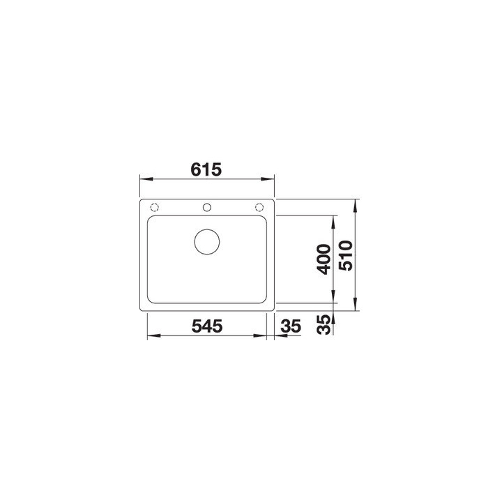 Zlewozmywak Do zabudowy 51,5x51 cm Blanco BLANCODALAGO 5- sanitbuy.pl